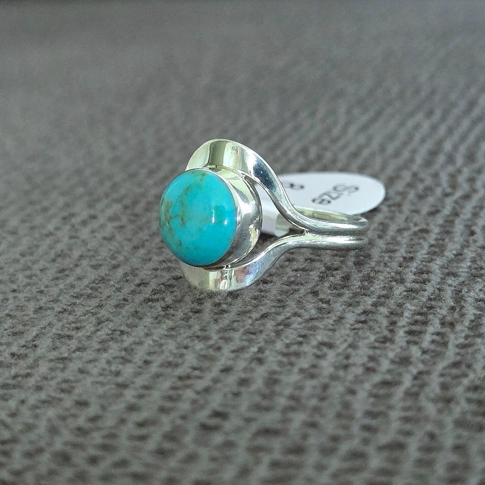 Sterling Silver🤍 Mexican🇲🇽 Turquoise Ring - NWT - Picture 15 of 16